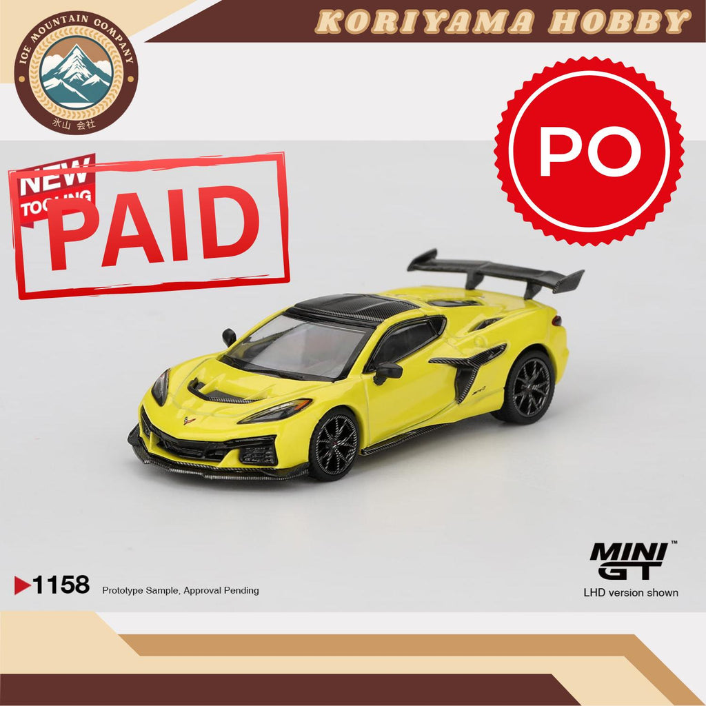 Mini GT 1158 Chevrolet Corvette ZR1  Accelerate Yellow MiniGT