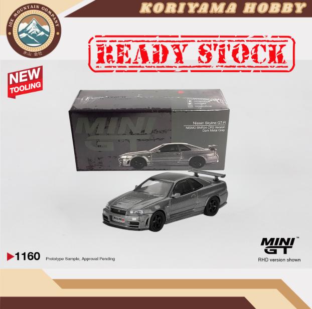 Mini GT 1160 Nissan Skyline GT-R Dark Metal Gray (NISMO BNR34 CRS Version) MiniGT