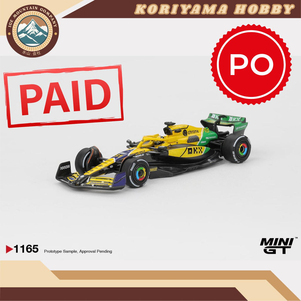 Mini GT 1165 McLaren MCL38 #81 Oscar Piastri 2024 F1 2024 Monaco GP 2nd Place MiniGT