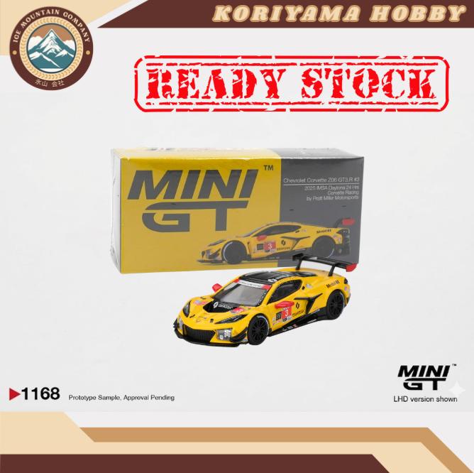 Mini GT 1168 Chevrolet Corvette Z06 GT3.R #3 Corvette Racing by Pratt Miller Motorsports 2025 IMSA Daytona 24 Hrs MiniGT