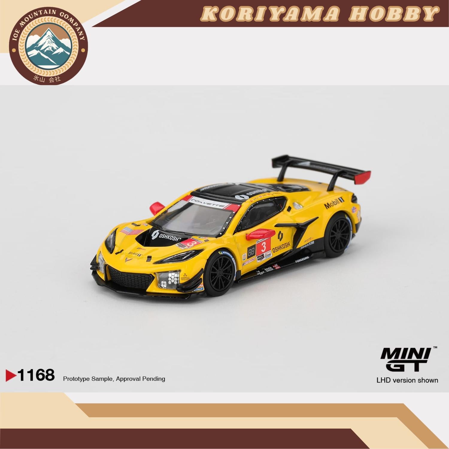 Mini GT 1168 Chevrolet Corvette Z06 GT3.R #3 Corvette Racing by Pratt Miller Motorsports 2025 IMSA Daytona 24 Hrs MiniGT