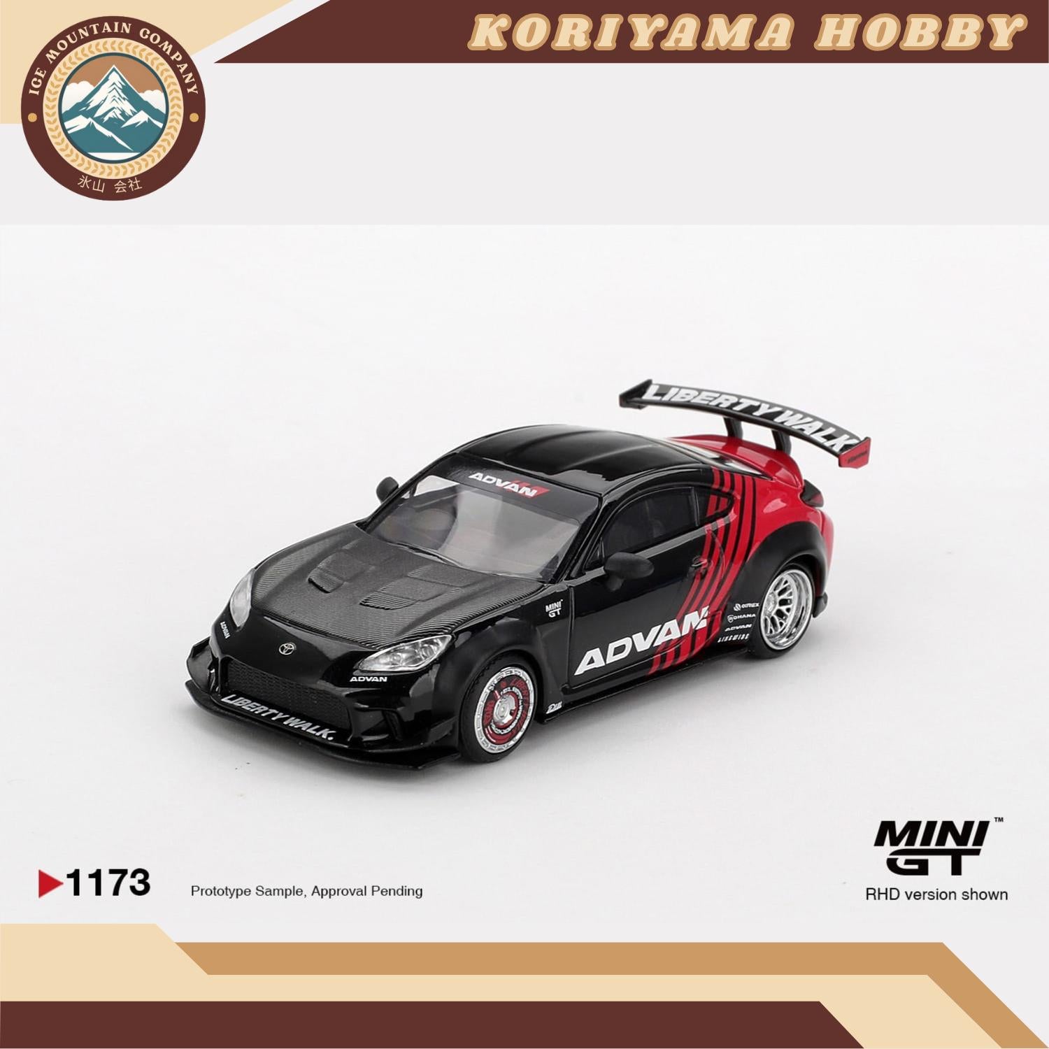 Mini GT 1173 Toyota GR86 LB Nation Advan MiniGT