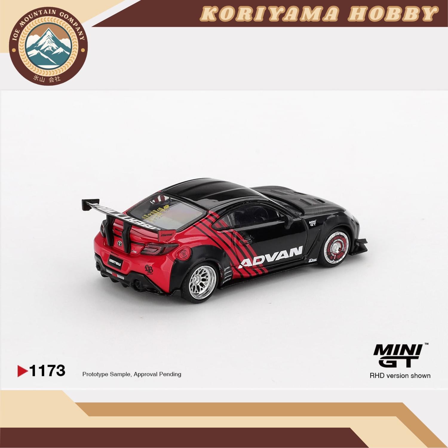 Mini GT 1173 Toyota GR86 LB Nation Advan MiniGT