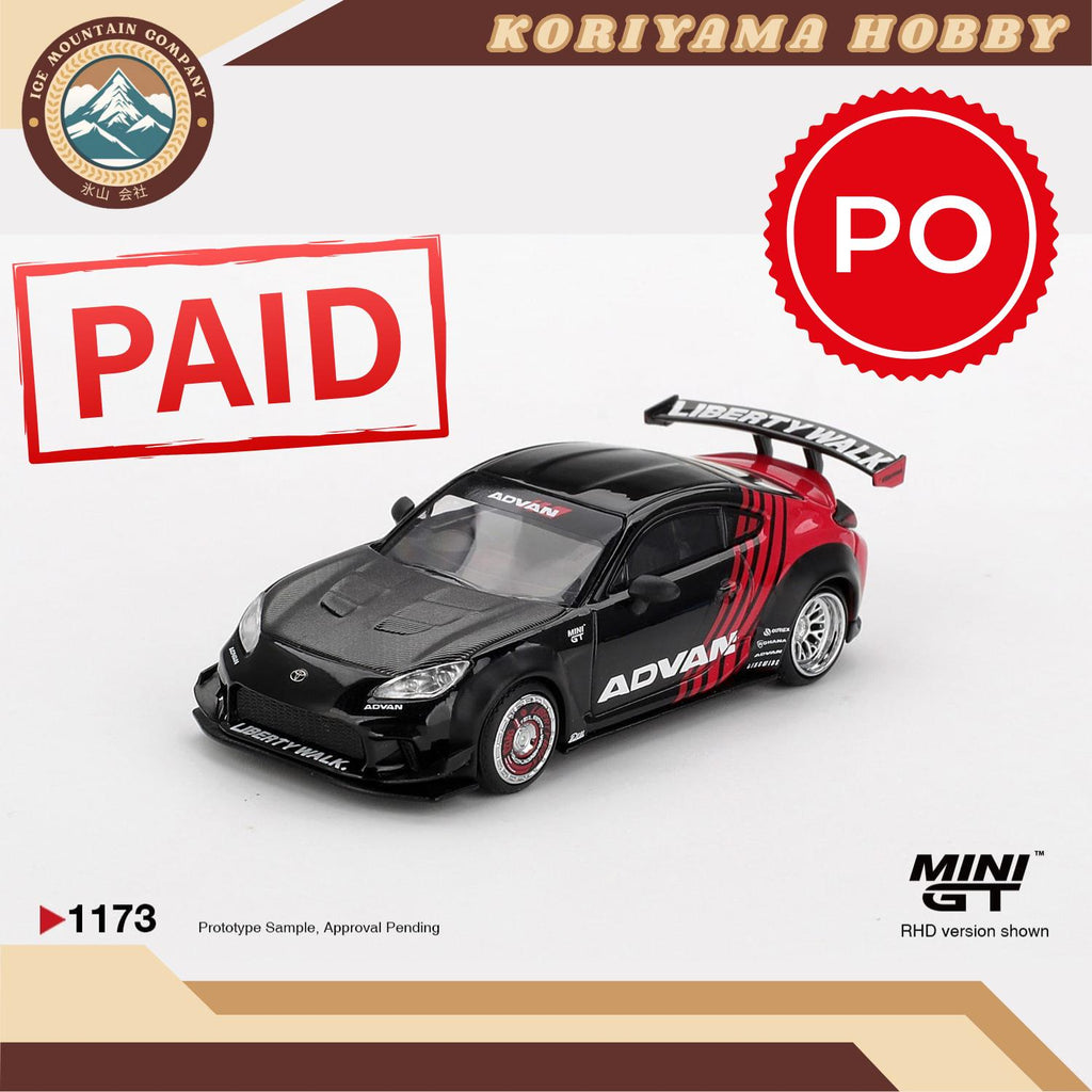 Mini GT 1173 Toyota GR86 LB Nation Advan MiniGT
