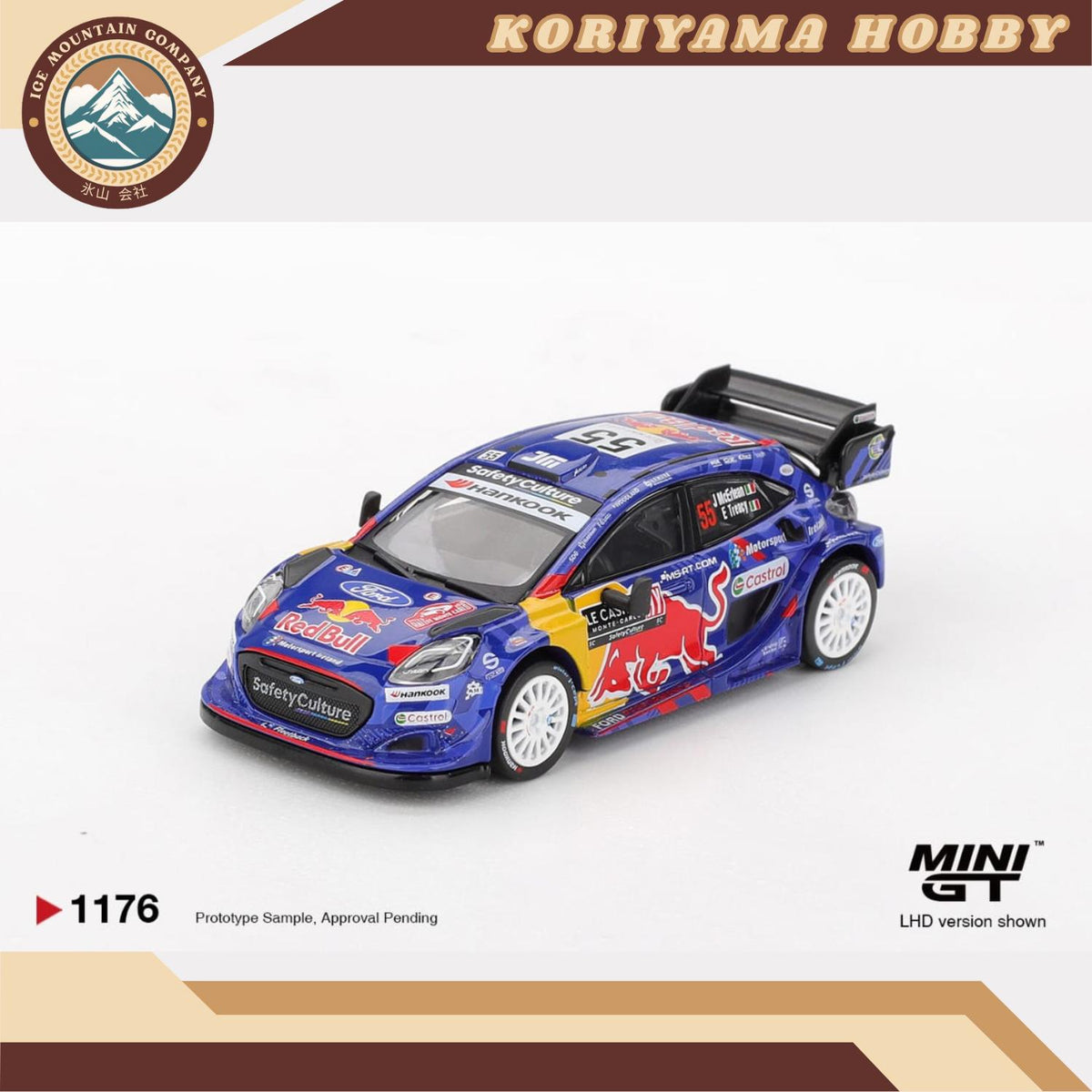 Mini GT 1176 Ford Puma Rally1 #55 M-Sport Ford WRT 2025 Rally Monte-Carlo MiniGT