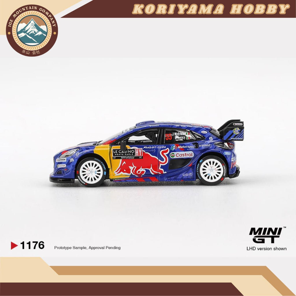 Mini GT 1176 Ford Puma Rally1 #55 M-Sport Ford WRT 2025 Rally Monte-Carlo MiniGT