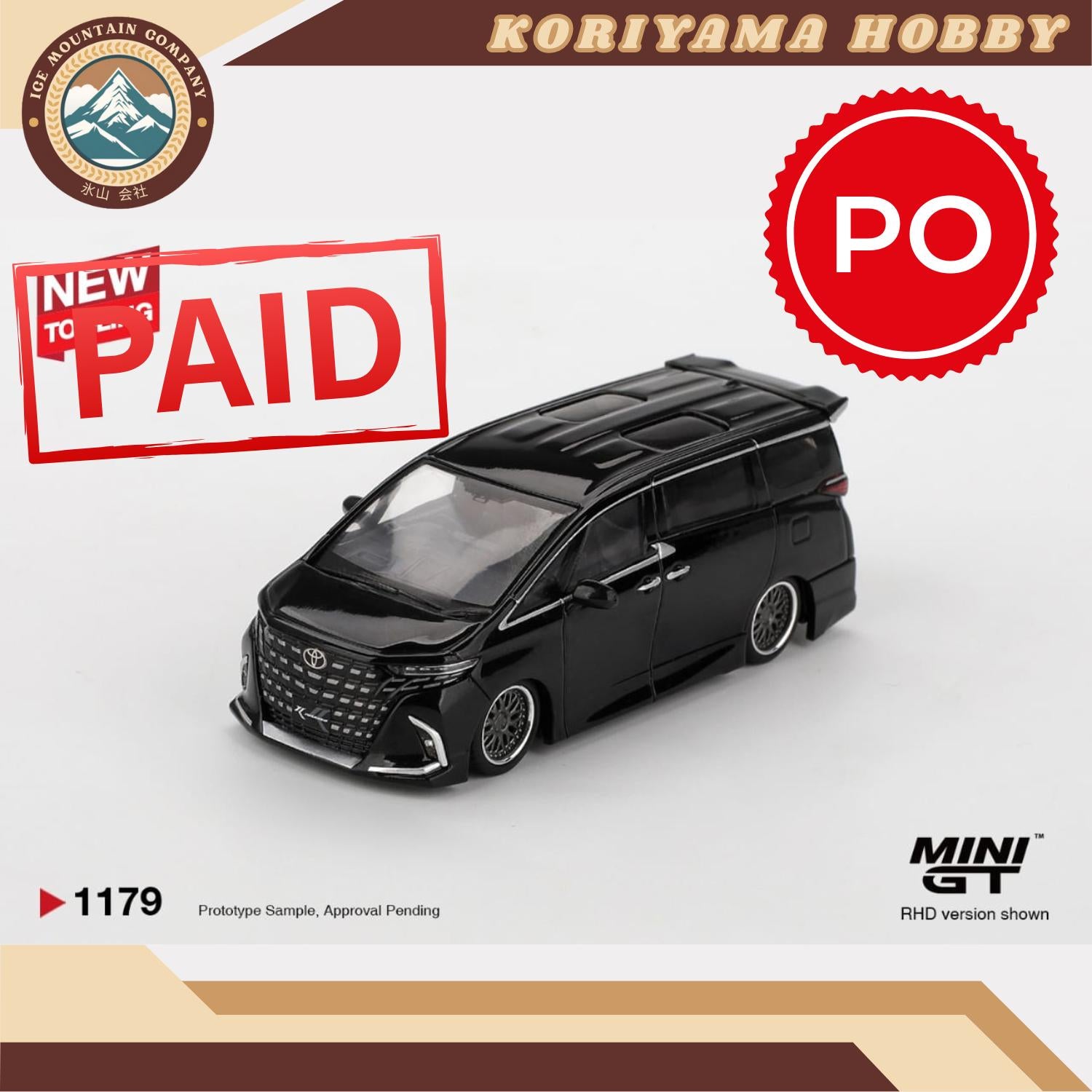 Mini GT 1179 Toyota Alphard 40 KUHL Black MiniGT
