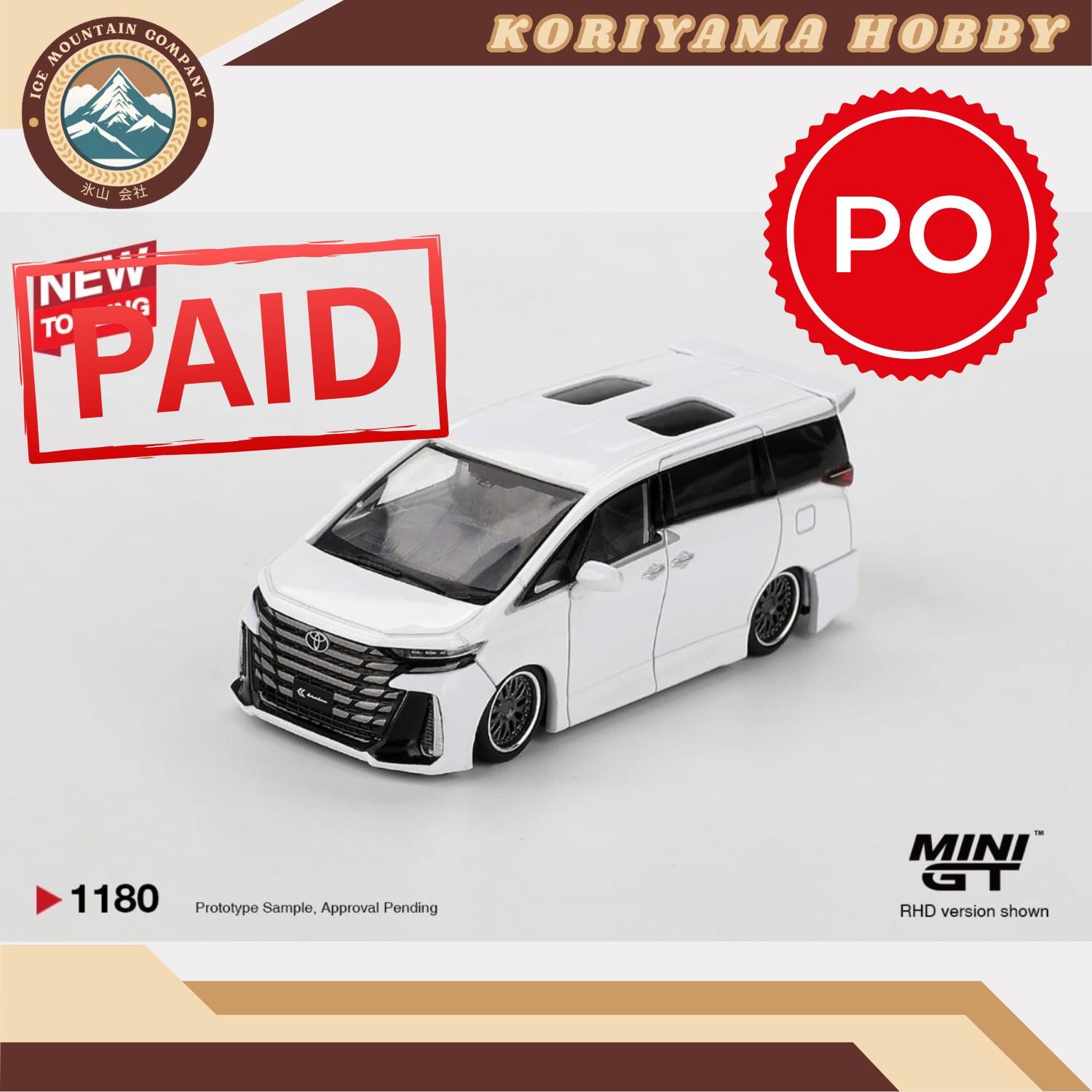Mini GT 1180 Toyota Vellfire 40 KUHL White MiniGT