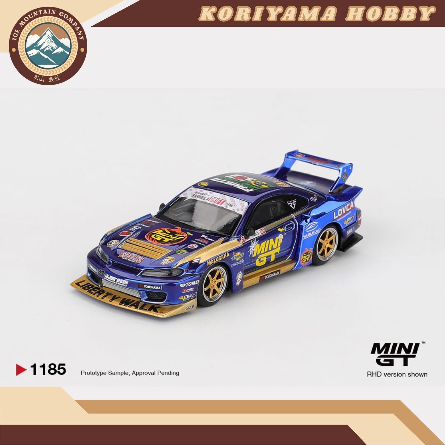 Mini GT 1185 Nissan LB-Super Silhouette S15 SILVIA #555 Team MINI