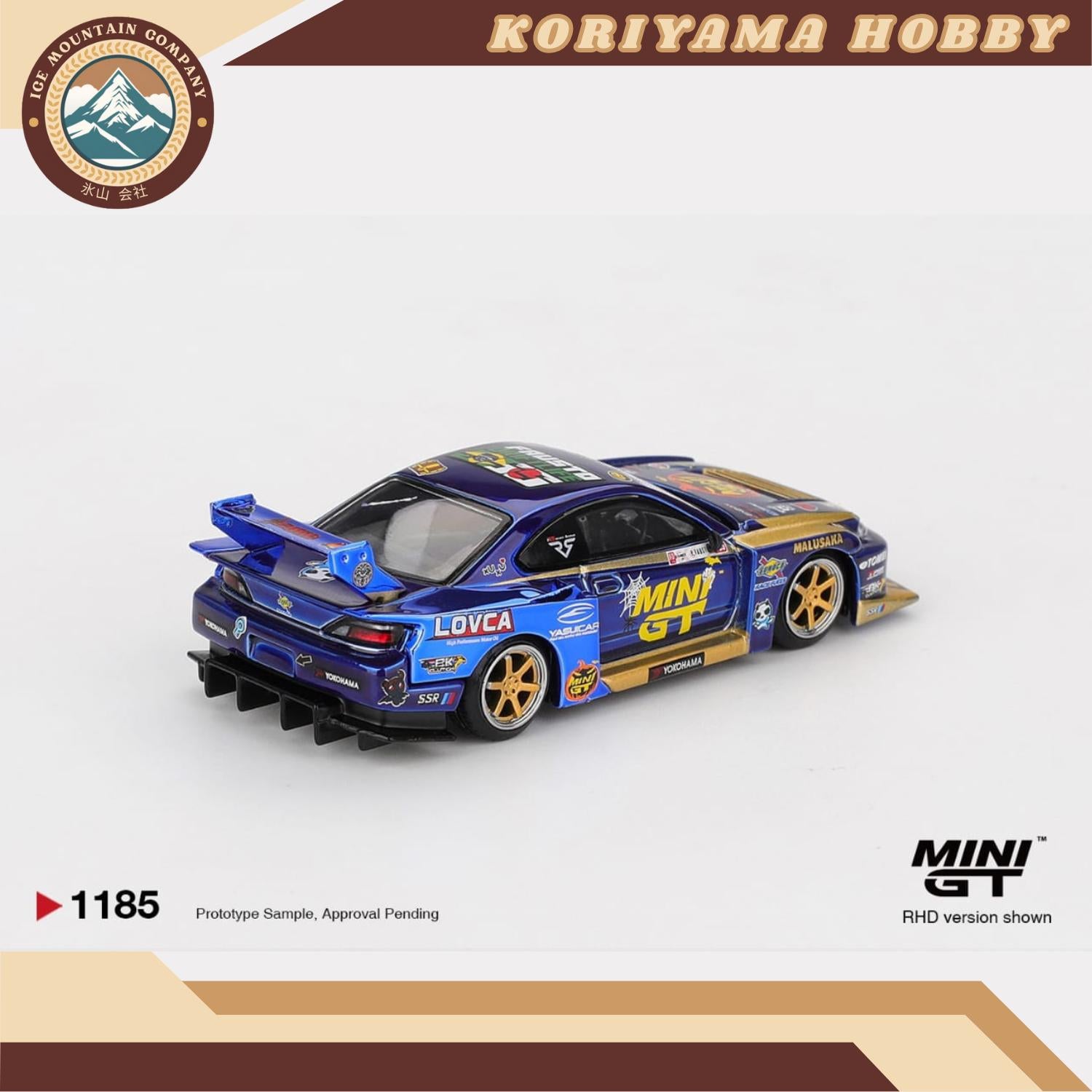 Mini GT 1185 Nissan LB-Super Silhouette S15 SILVIA #555 Team MINI GT Liberty Walk 2025 Formula Drift Halloween Special Box/Blister Packaging MiniGT