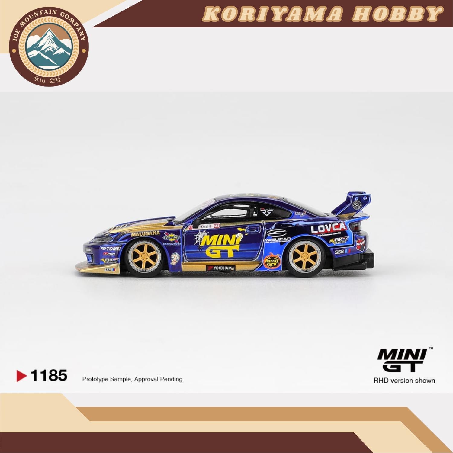 Mini GT 1185 Nissan LB-Super Silhouette S15 SILVIA #555 Team MINI GT Liberty Walk 2025 Formula Drift Halloween Special Box/Blister Packaging MiniGT