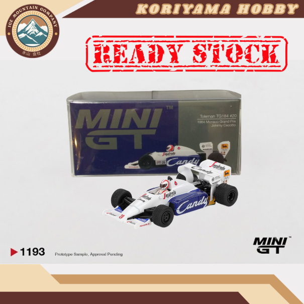 Mini GT 1193 Toleman TG184 #20 Johnny Cecotto 1984 Monaco Grand Prix MiniGT