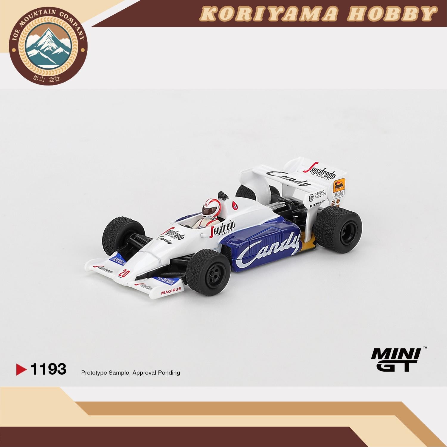 Mini GT 1193 Toleman TG184 #20 Johnny Cecotto 1984 Monaco Grand Prix MiniGT