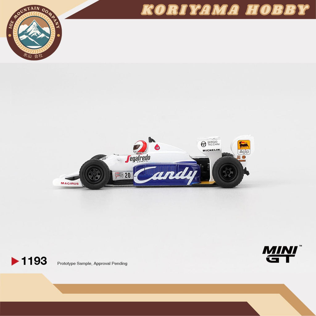 Mini GT 1193 Toleman TG184 #20 Johnny Cecotto 1984 Monaco Grand Prix MiniGT