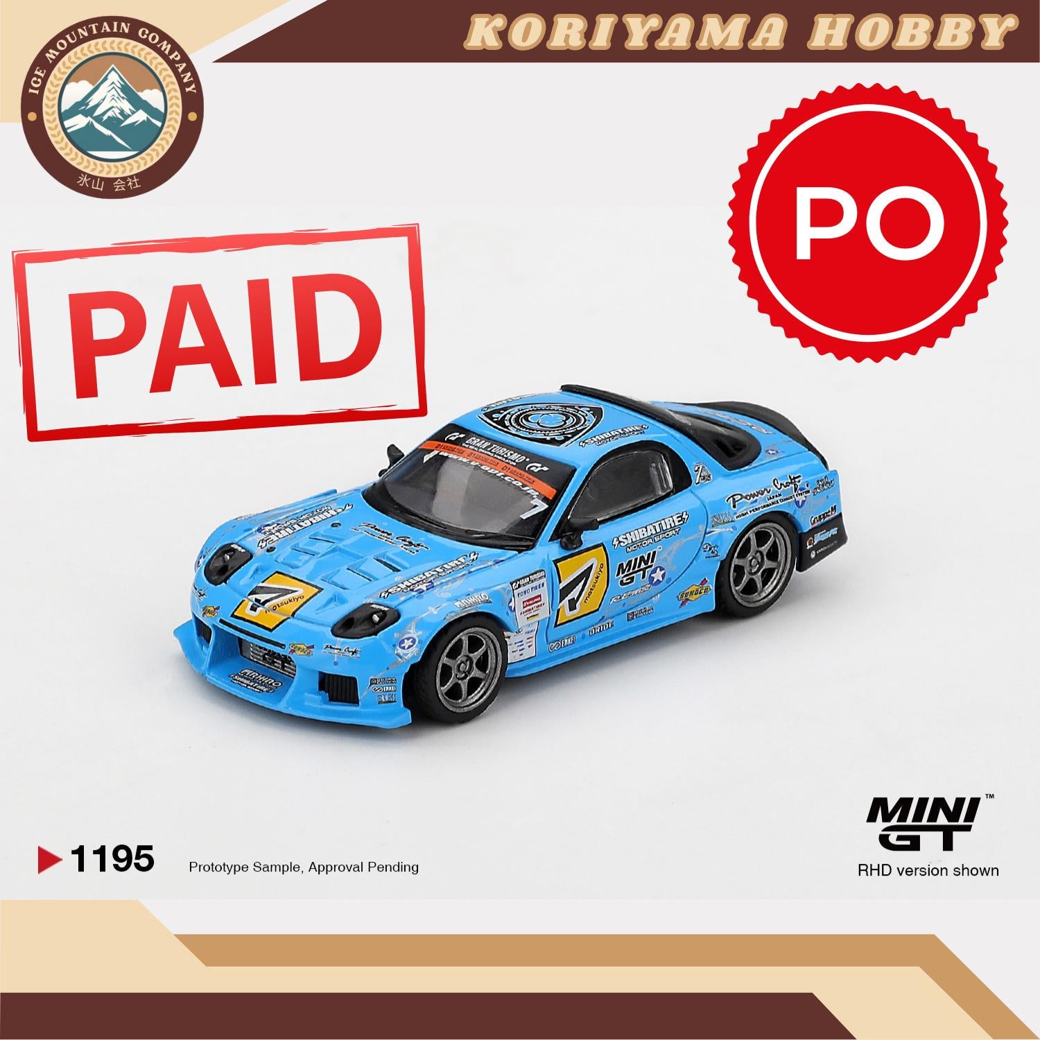 Mini GT 1195 Mazda RX-7 RE-Amemiya 2025 D1GP MiniGT