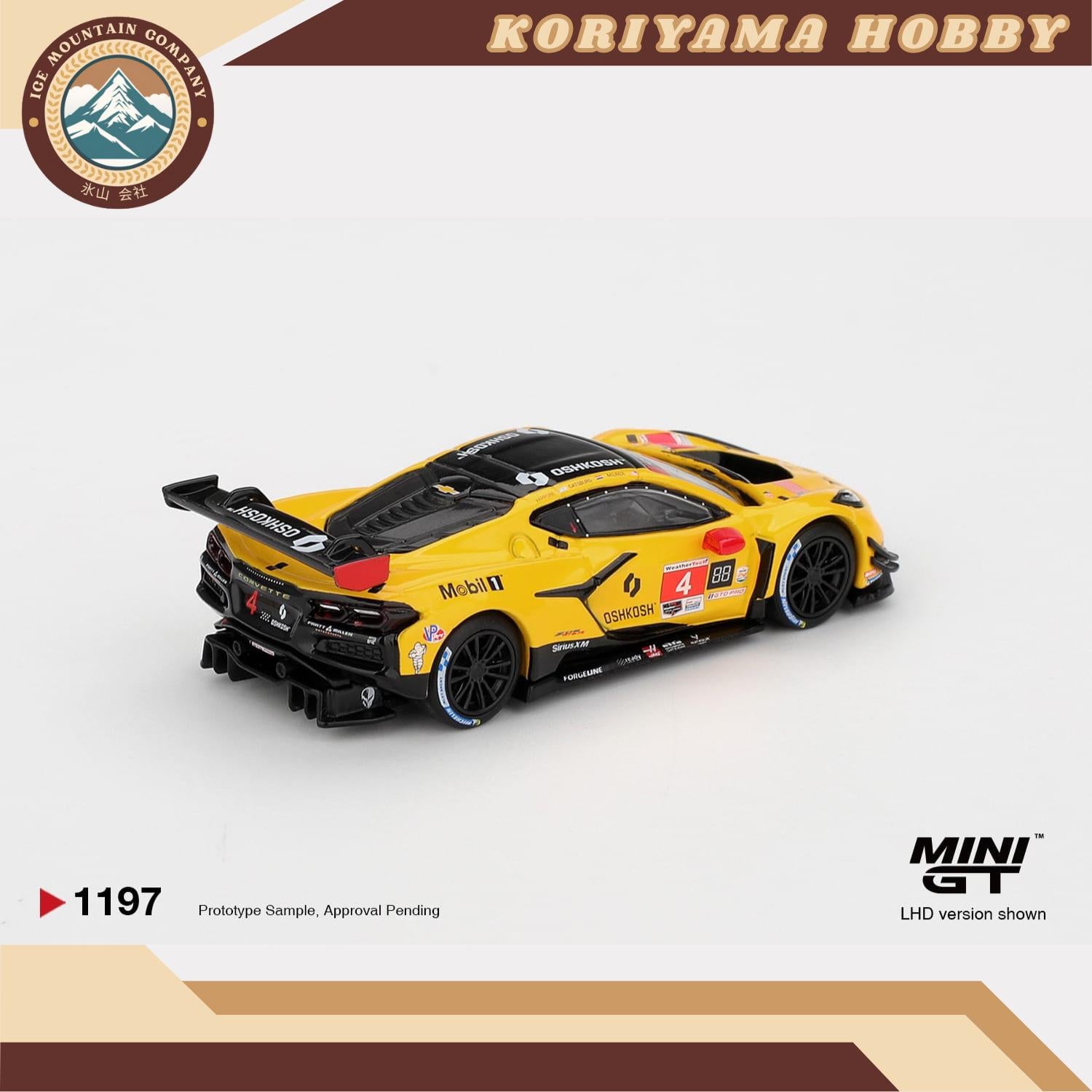 Mini GT 1197 Chevrolet Corvette Z06 GT3.R #4 Corvette Racing by Pratt Miller Motorsports 2025 IMSA Daytona 24 Hrs MiniGT