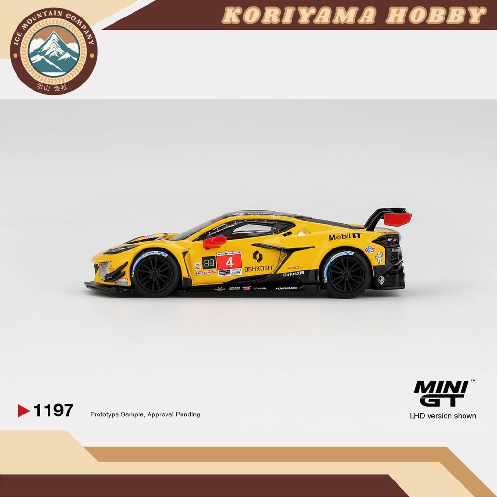 Mini GT 1197 Chevrolet Corvette Z06 GT3.R #4 Corvette Racing by Pratt Miller Motorsports 2025 IMSA Daytona 24 Hrs MiniGT
