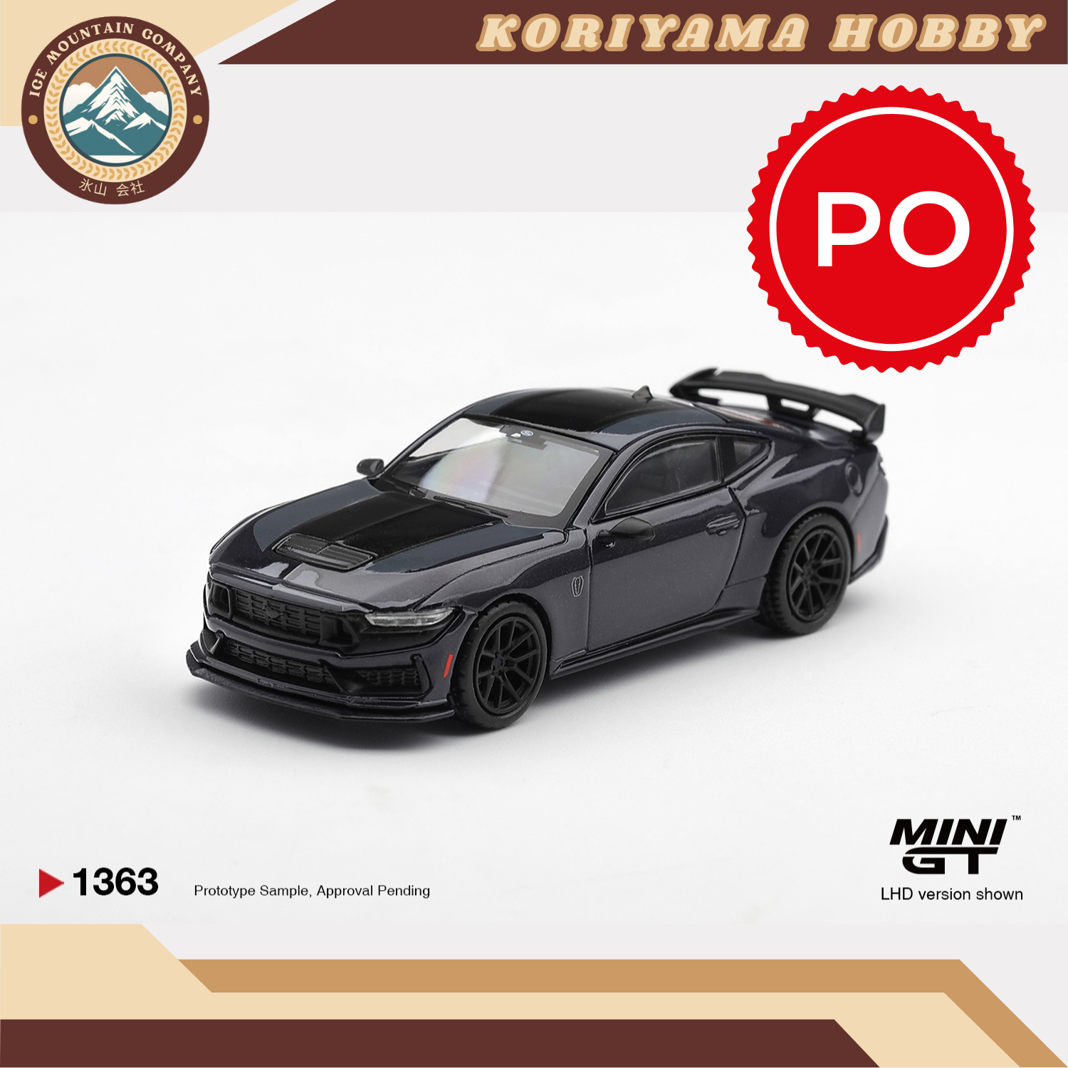 Mini GT 1363 Ford Mustang Dark Horse Blue Embe MiniGT