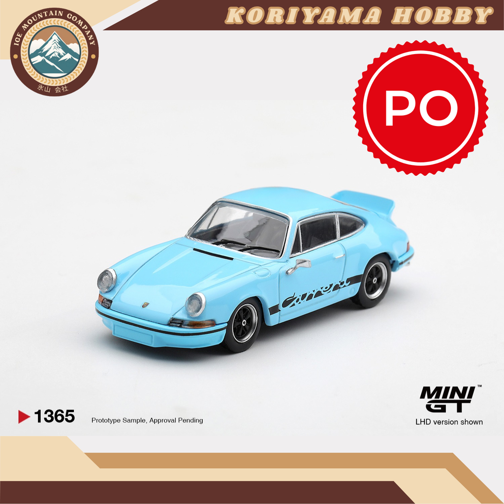Mini GT 1365 Porsche 911 Carrera RS 2.7 Gulf Blue with Black Livery MiniGT