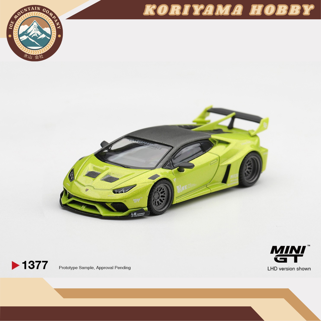 Mini GT 1377 Lamborghini Huracán LB WORKS Lime Metallic MiniGT