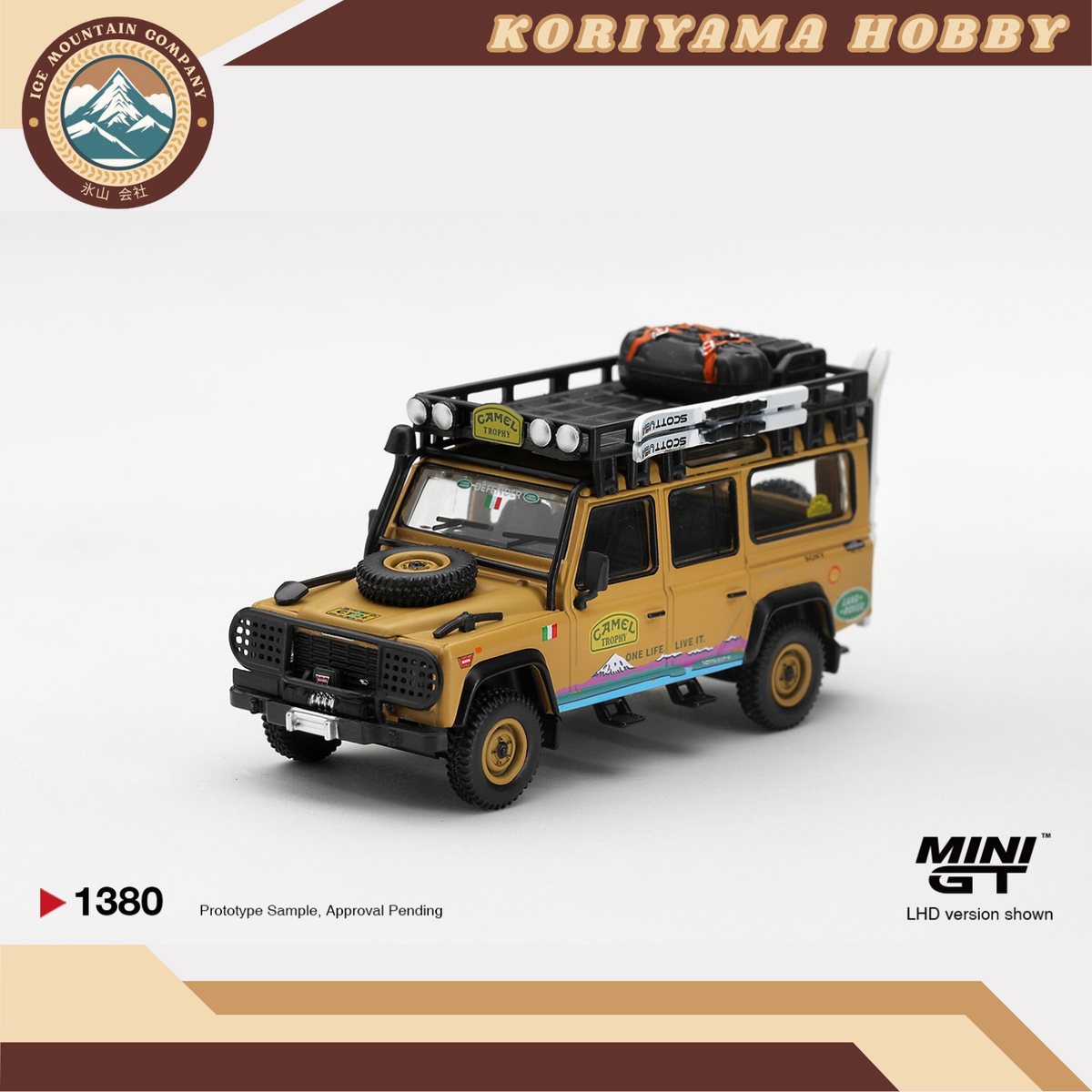 Mini GT 1380 Land Rover Defender 110 1998 Camel Trophy Tierra del Fuego CT.24 Italy MiniGT