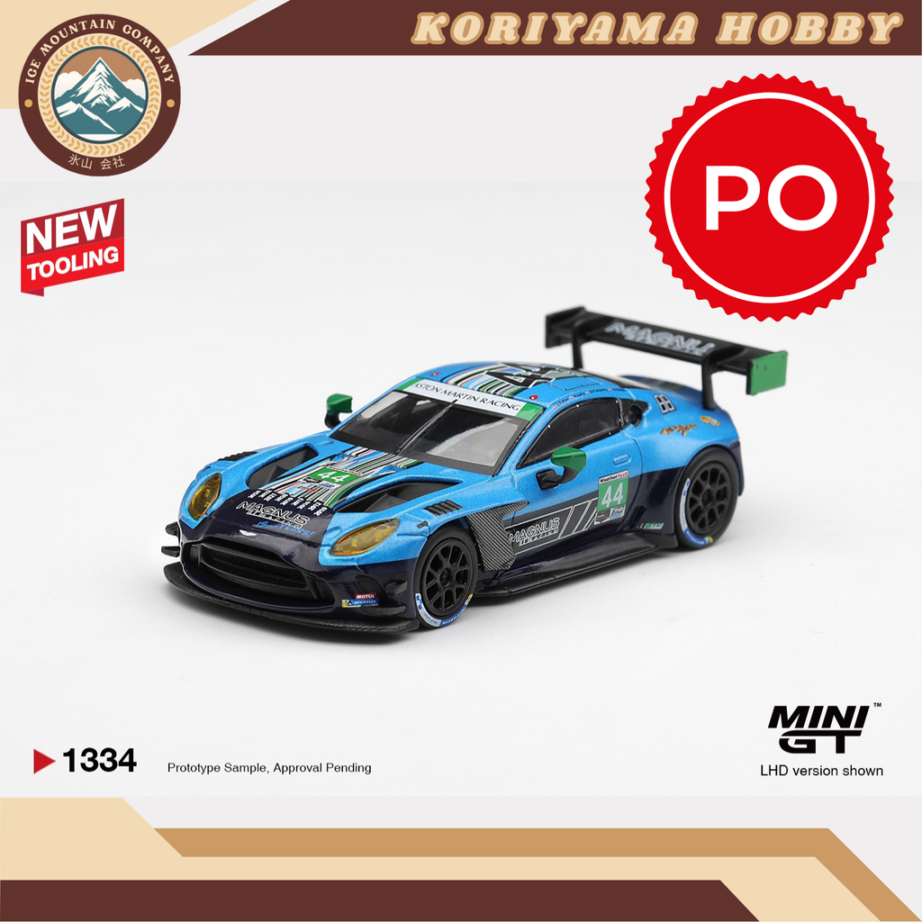 Mini GT 1334 Aston Martin Vantage GT3 Evo #44 Magnus Racing 2025 IMSA Daytona 24 Hrs MiniGT