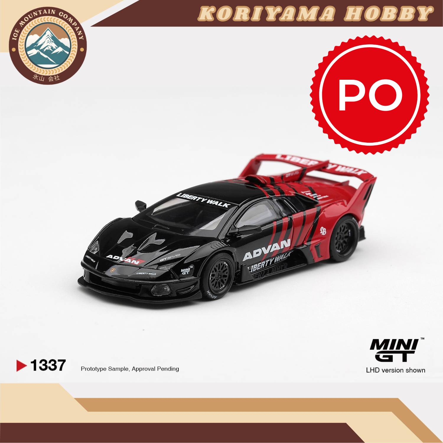 Mini GT 1337 Lamborghini LB-Silhouette WORKS MURCIELAGO GT Evo Advan MiniGT