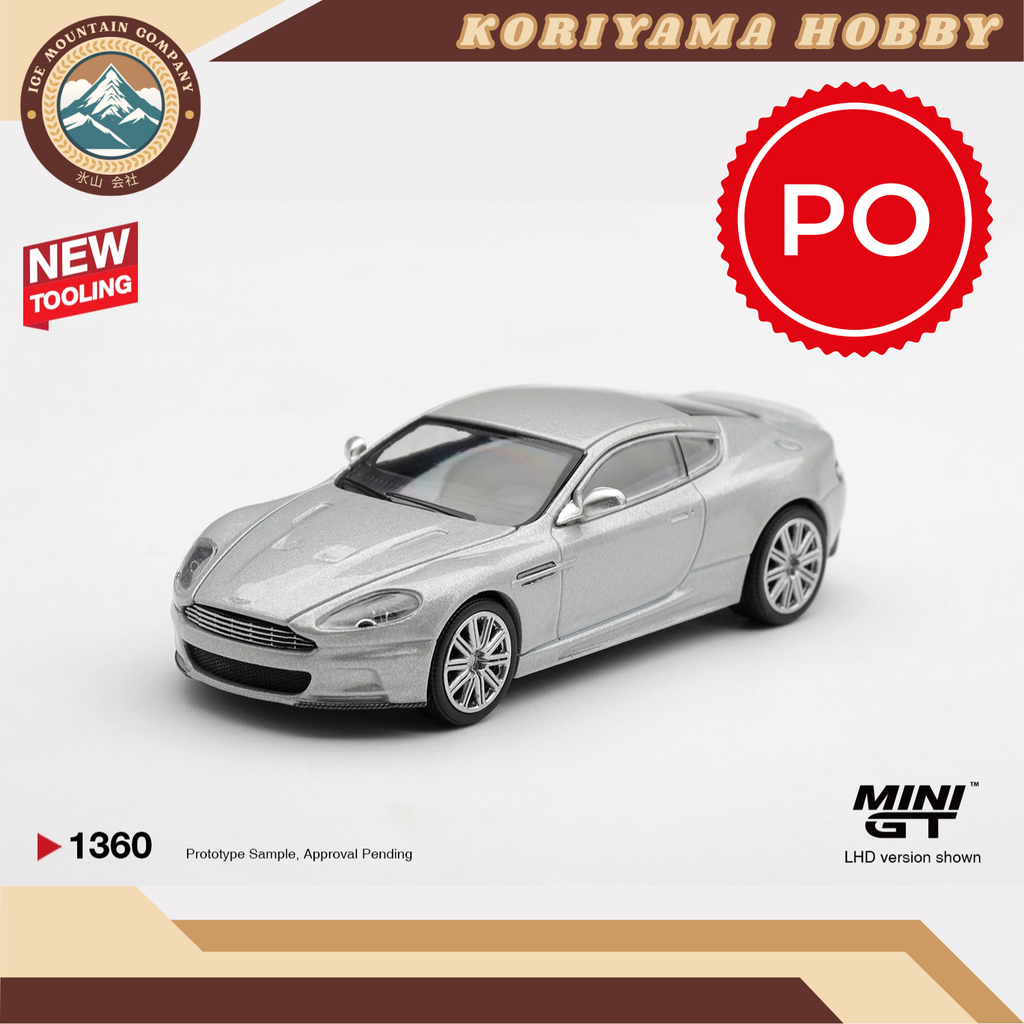 Mini GT 1360 Aston Martin DBS 2008 Lightning Silver MiniGT