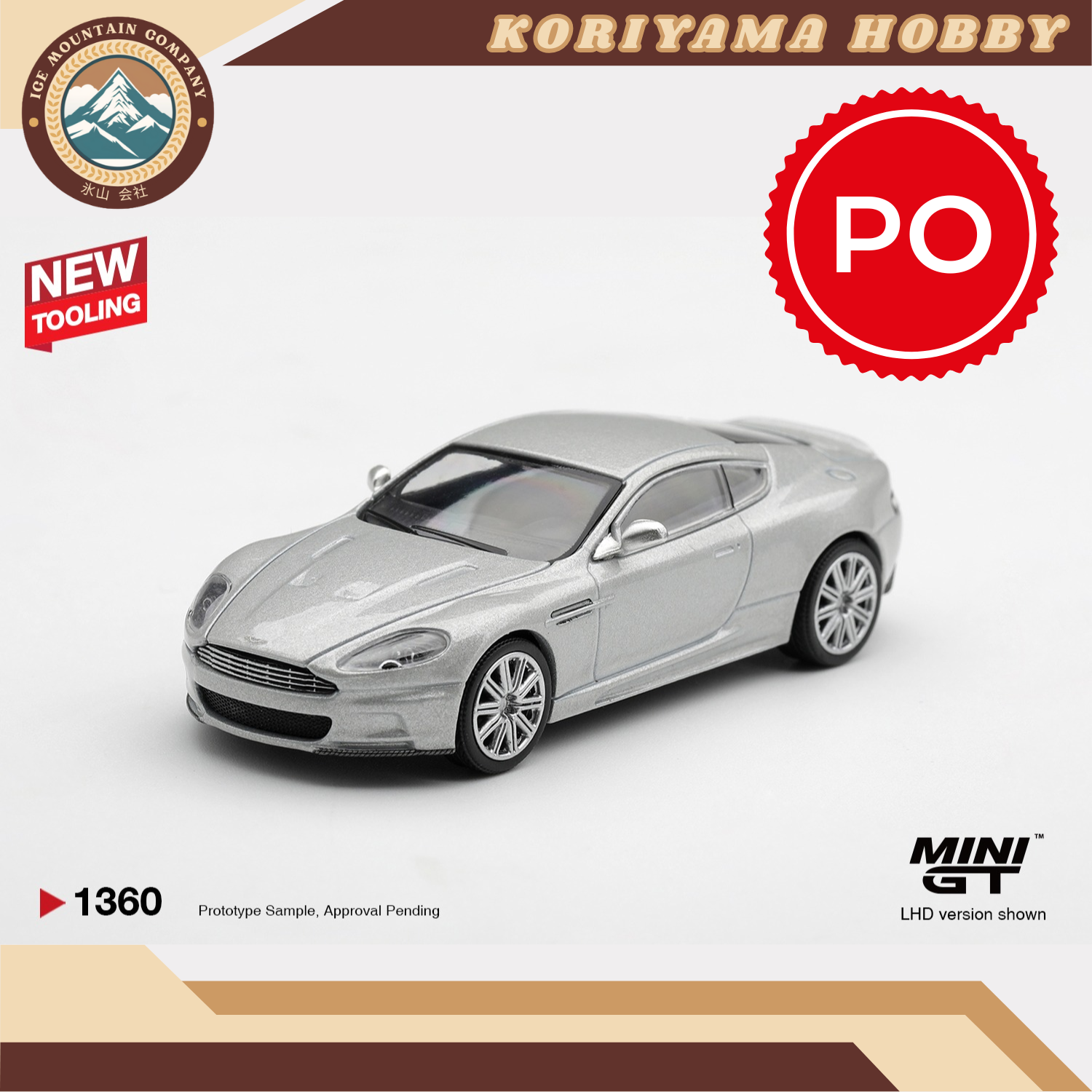 Mini GT 1360 Aston Martin DBS 2008 Lightning Silver MiniGT