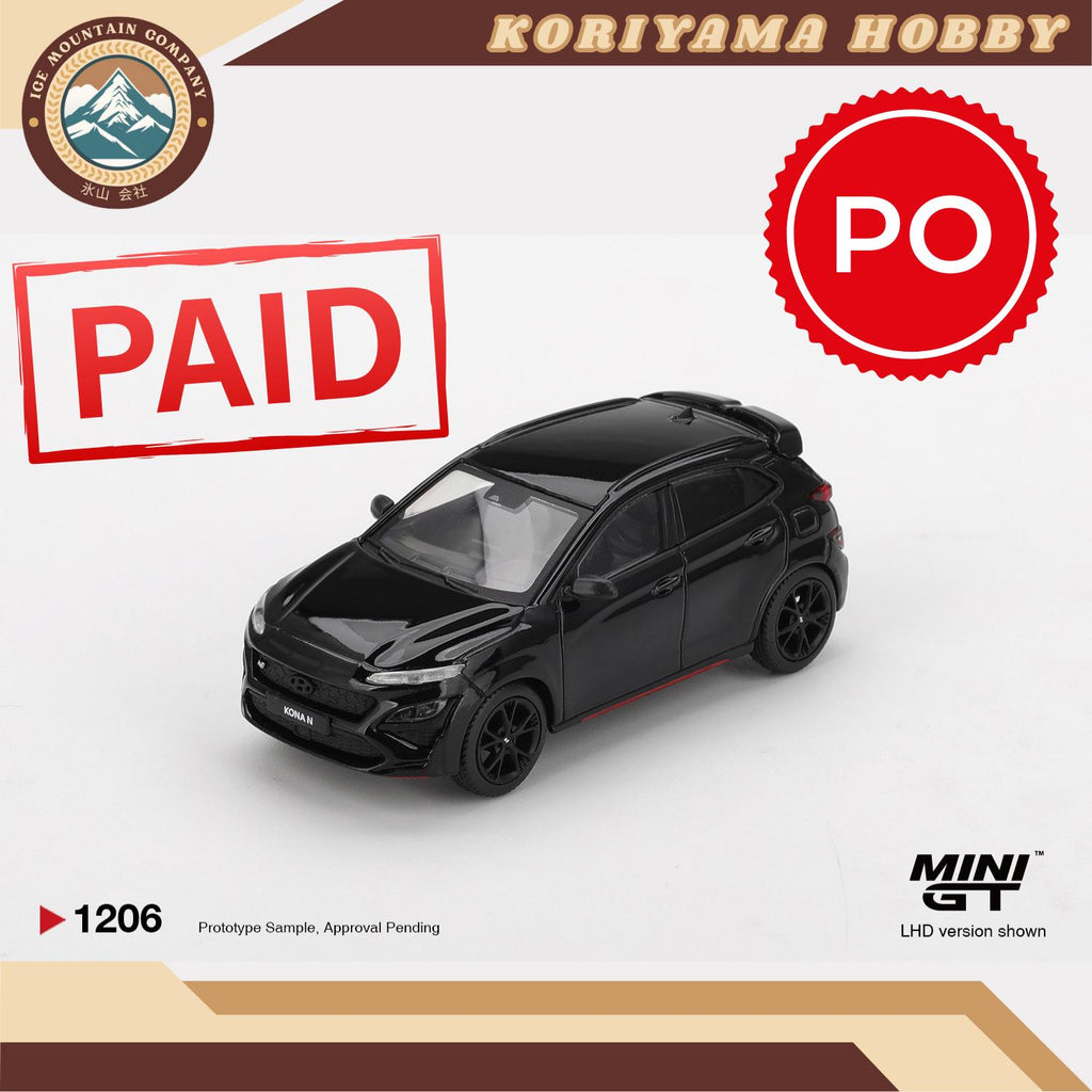 Mini GT 1206 Hyundai KONA N Phantom Black MiniGT