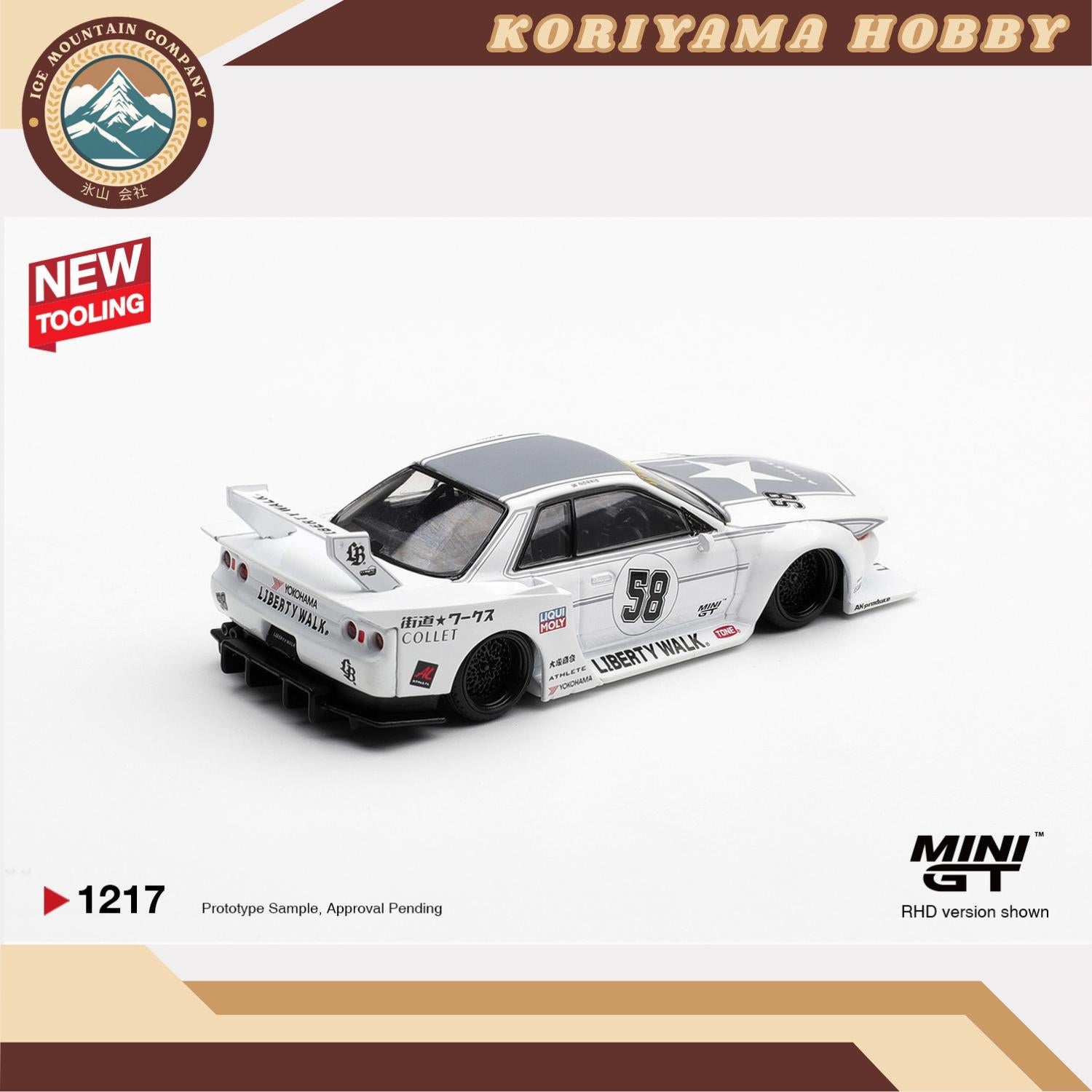 Mini GT 1217 Nissan GT-R32 LB-Kaido Works TAS 2025 Box / Blister packaging MiniGT