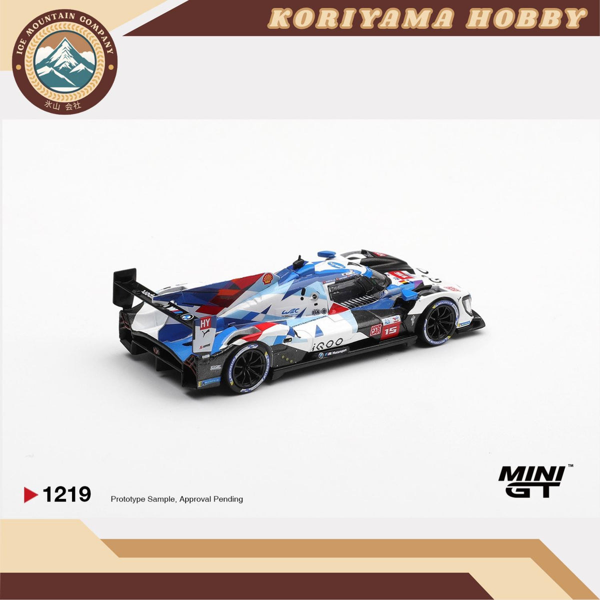 Mini GT 1219 BMW M Hybrid V8 Hypercar #15 BMW M TEAM WRT 2024 Le Mans 24 Hrs MiniGT