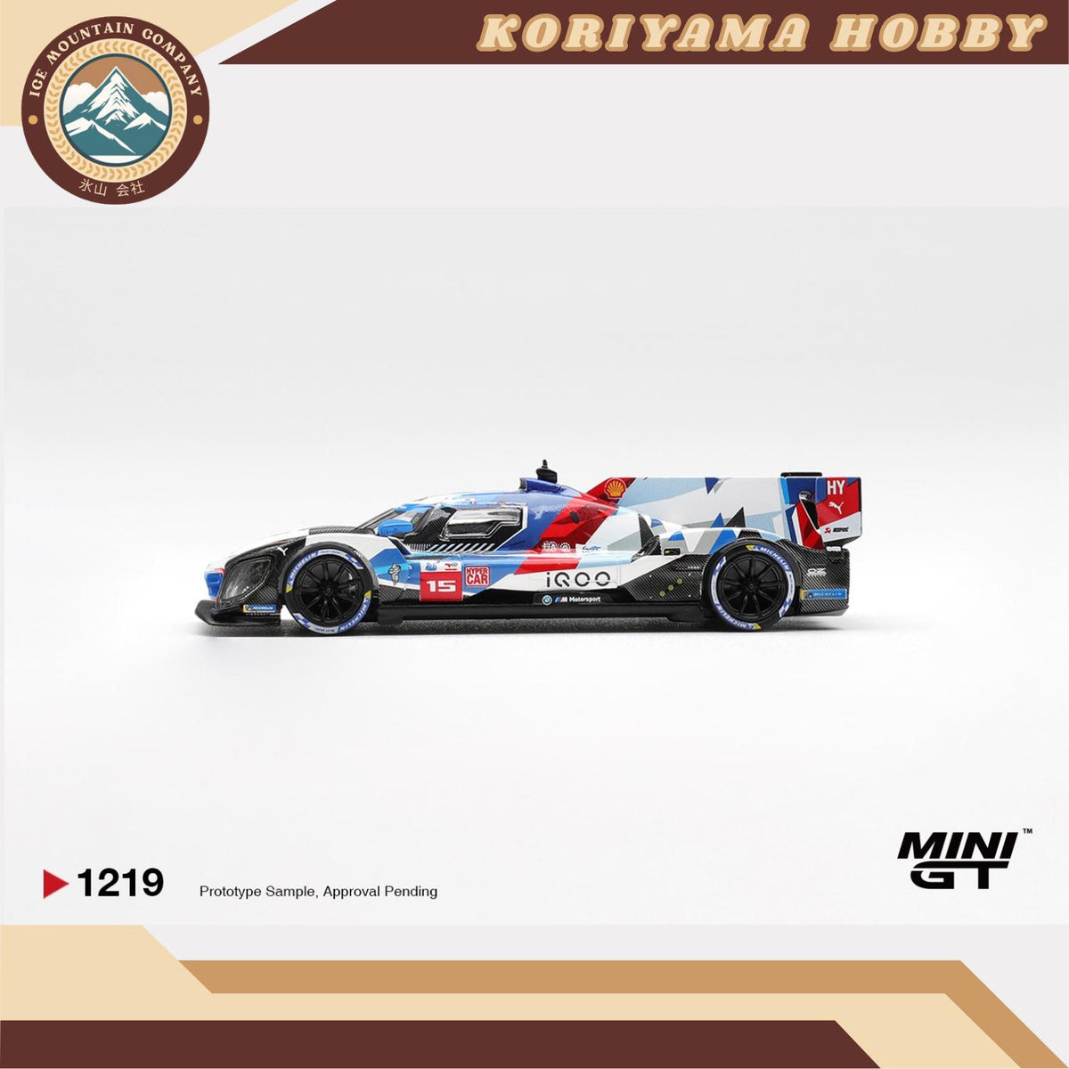 Mini GT 1219 BMW M Hybrid V8 Hypercar #15 BMW M TEAM WRT 2024 Le Mans 24 Hrs MiniGT