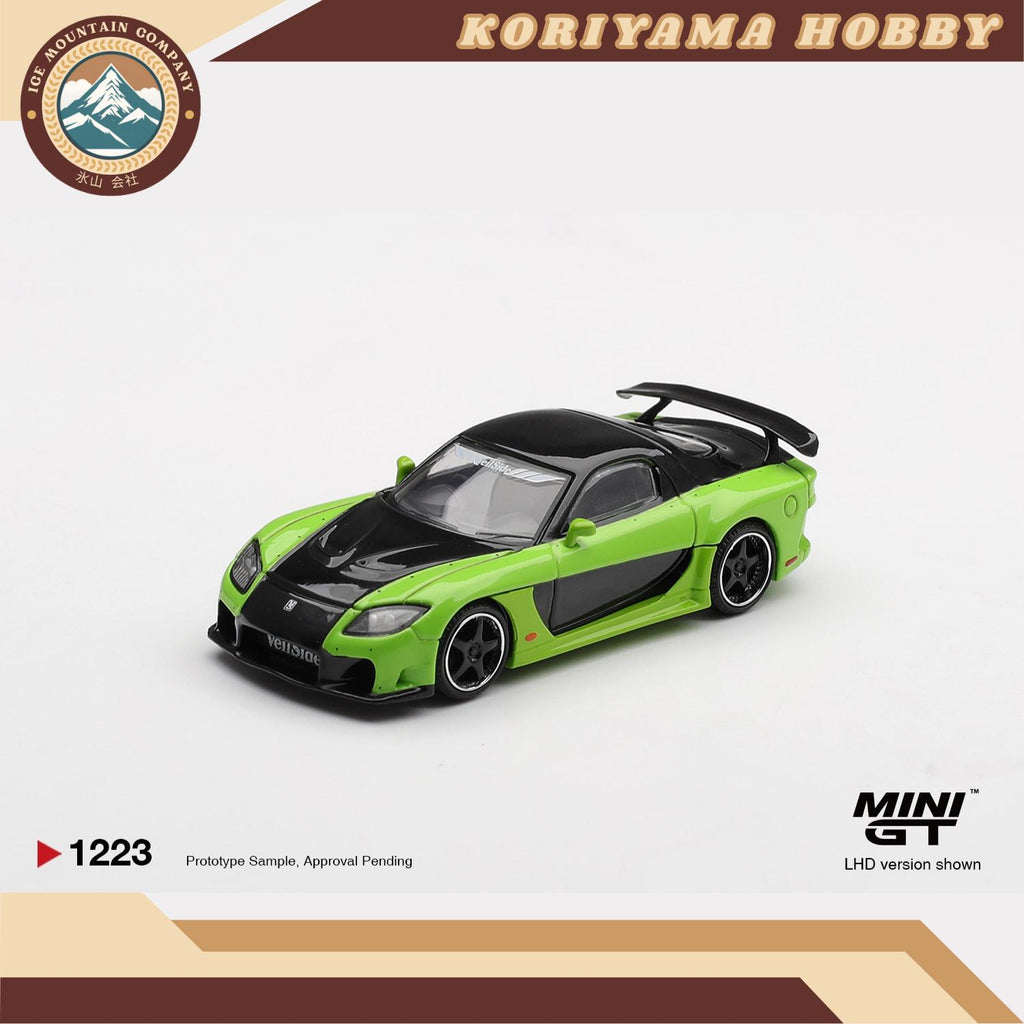 Mini GT 1223 Mazda RX-7 VeilSide Fortune7 Green MiniGT