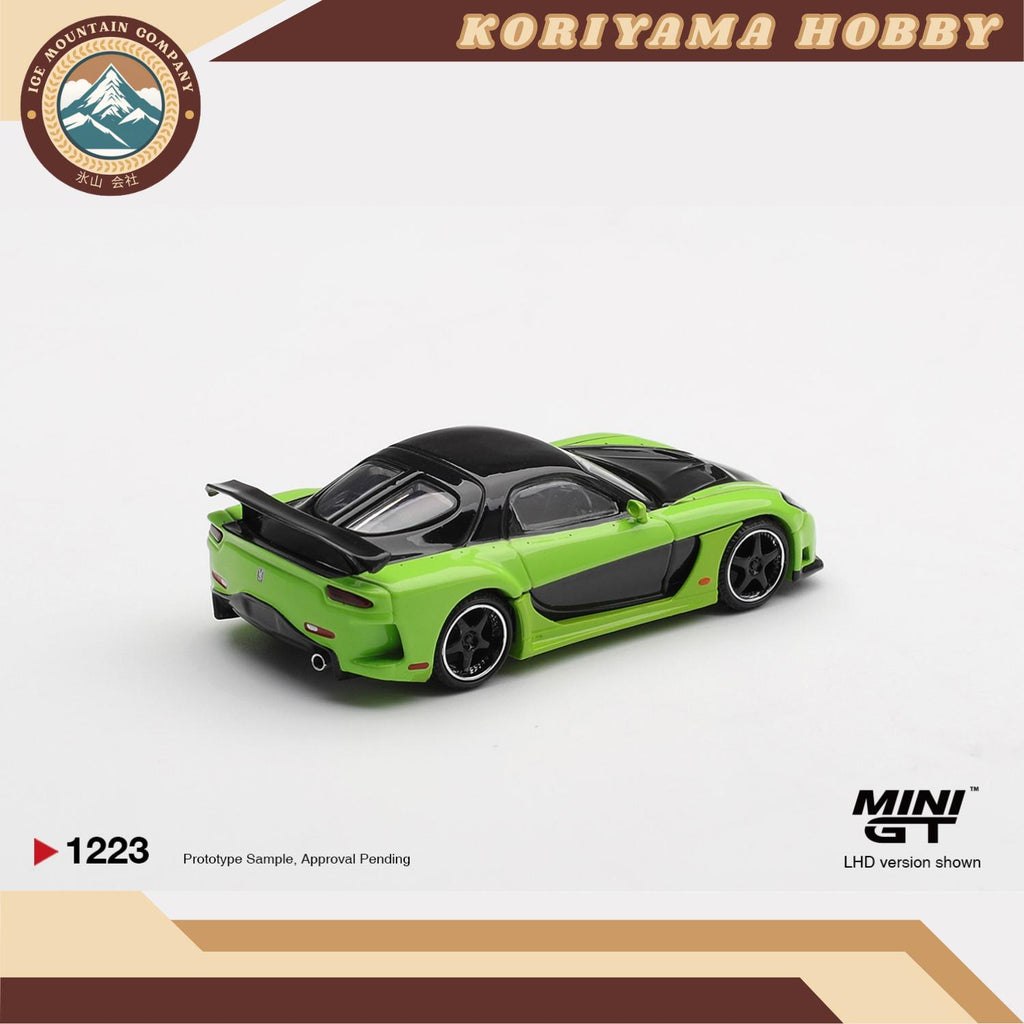 Mini GT 1223 Mazda RX-7 VeilSide Fortune7 Green MiniGT