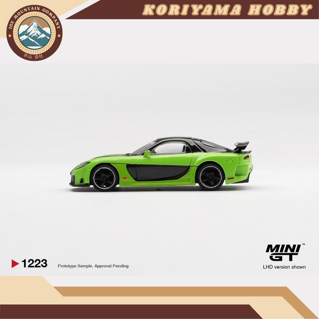 Mini GT 1223 Mazda RX-7 VeilSide Fortune7 Green MiniGT