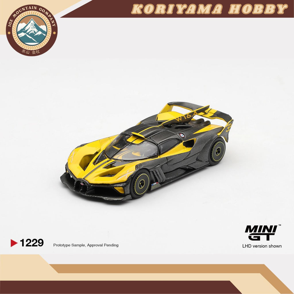 Mini GT 1229 Bugatti Bolide Yellow MiniGT