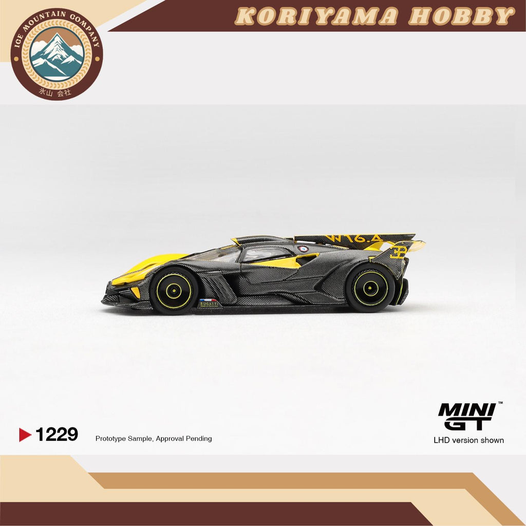 Mini GT 1229 Bugatti Bolide Yellow MiniGT