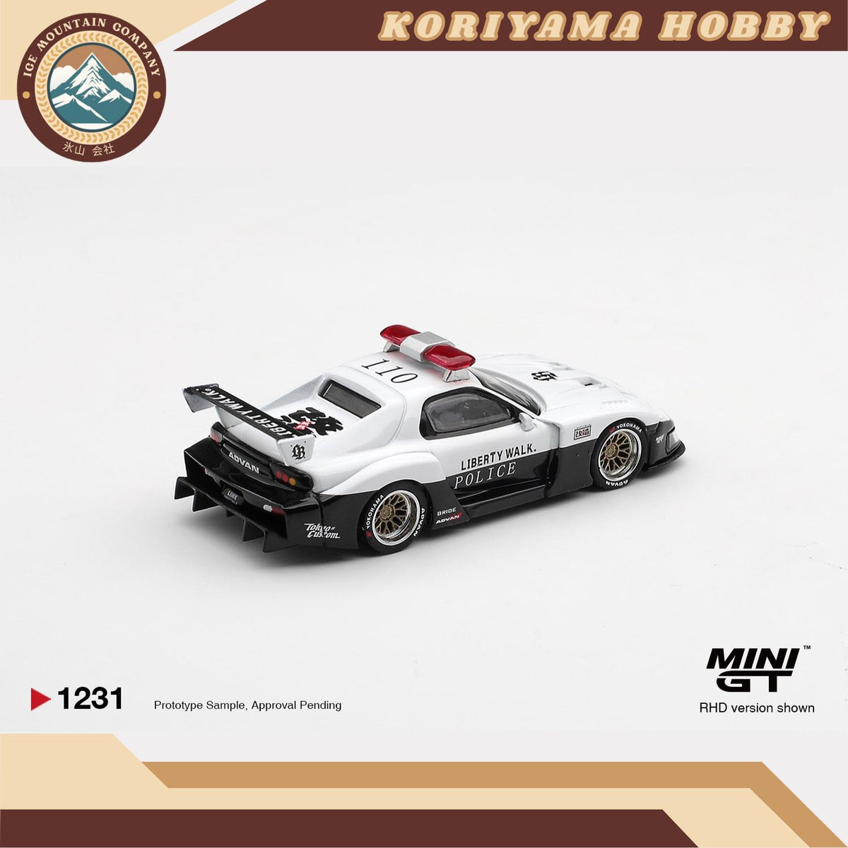 Mini GT 1231 MAZDA RX-7 LB-Super Silhouette Police  MiniGT
