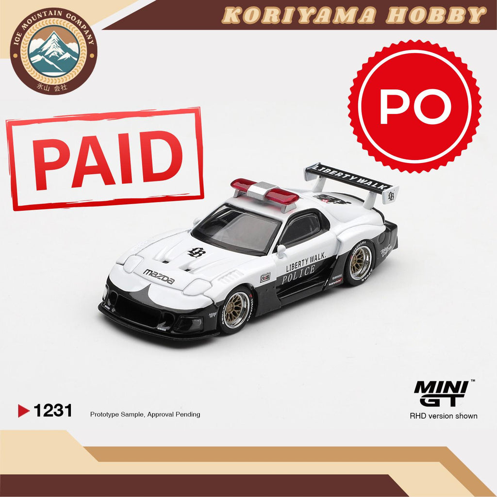 Mini GT 1231 MAZDA RX-7 LB-Super Silhouette Police  MiniGT