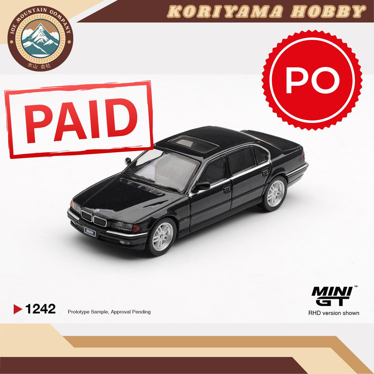 Mini GT 1242 BMW 750IL Black Sapphire MiniGT