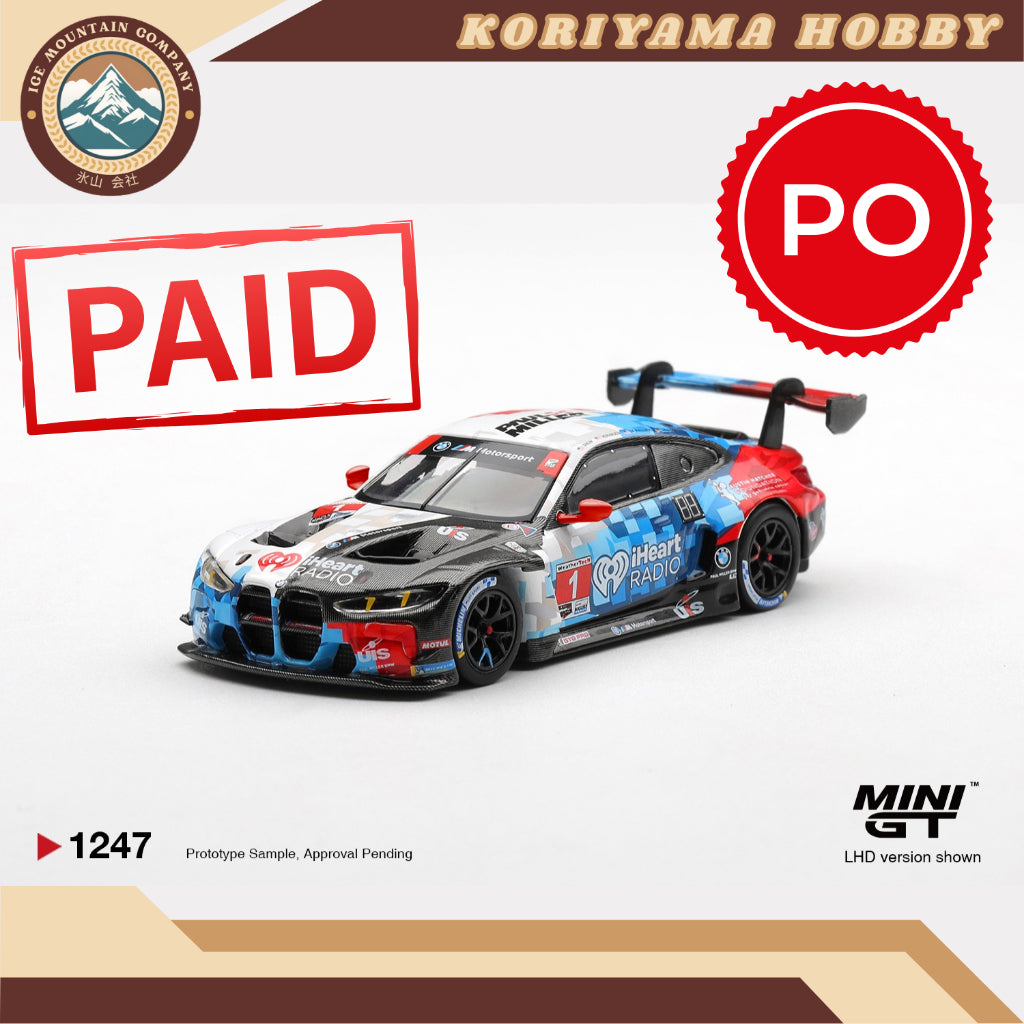 Mini GT 1247 BMW M4 GT3 EVO #1 Paul Miller Racing 2025 IMSA Daytona 24 Hrs Box / Blister Packaging MiniGT