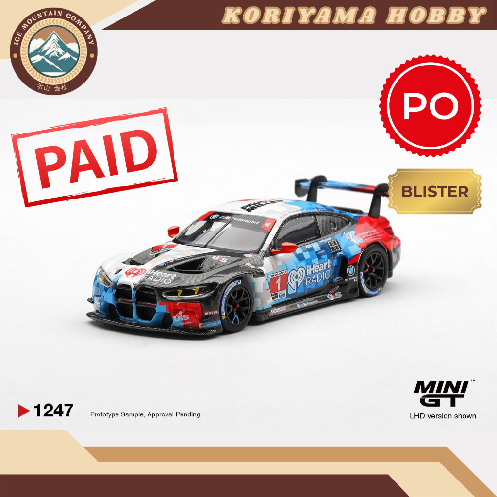 Mini GT 1247 BMW M4 GT3 EVO #1 Paul Miller Racing 2025 IMSA Daytona 24 Hrs Box / Blister Packaging MiniGT