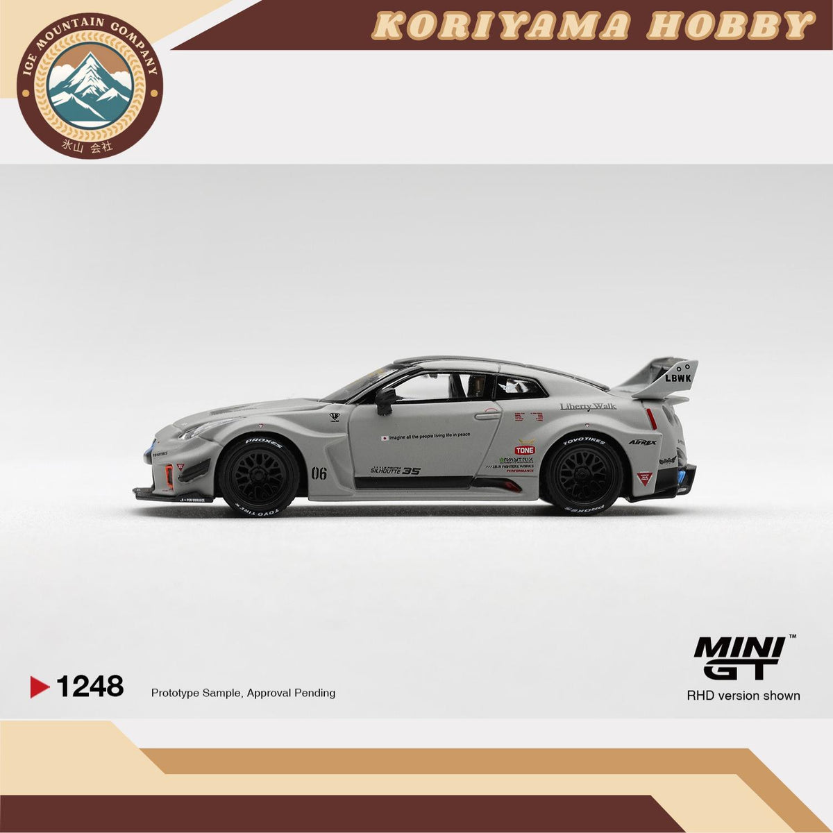 Mini GT 1248 NISSAN LB-Silhouette WORKS GT 35GT-RR Ver.1 Matt Grey MiniGT