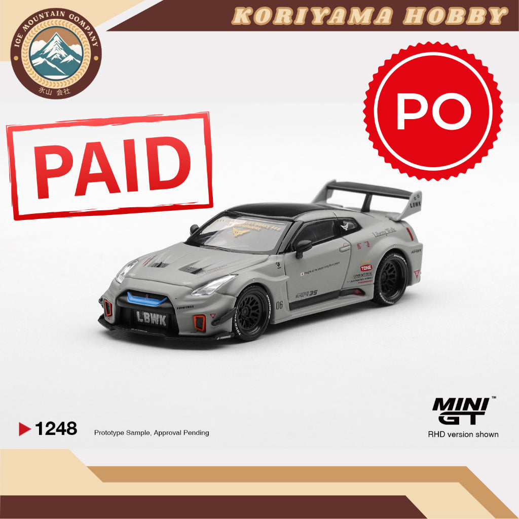 Mini GT 1248 NISSAN LB-Silhouette WORKS GT 35GT-RR Ver.1 Matt Grey MiniGT