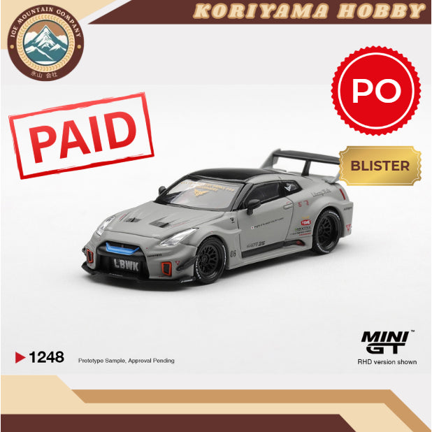 Mini GT 1248 NISSAN LB-Silhouette WORKS GT 35GT-RR Ver.1 Matt Grey MiniGT