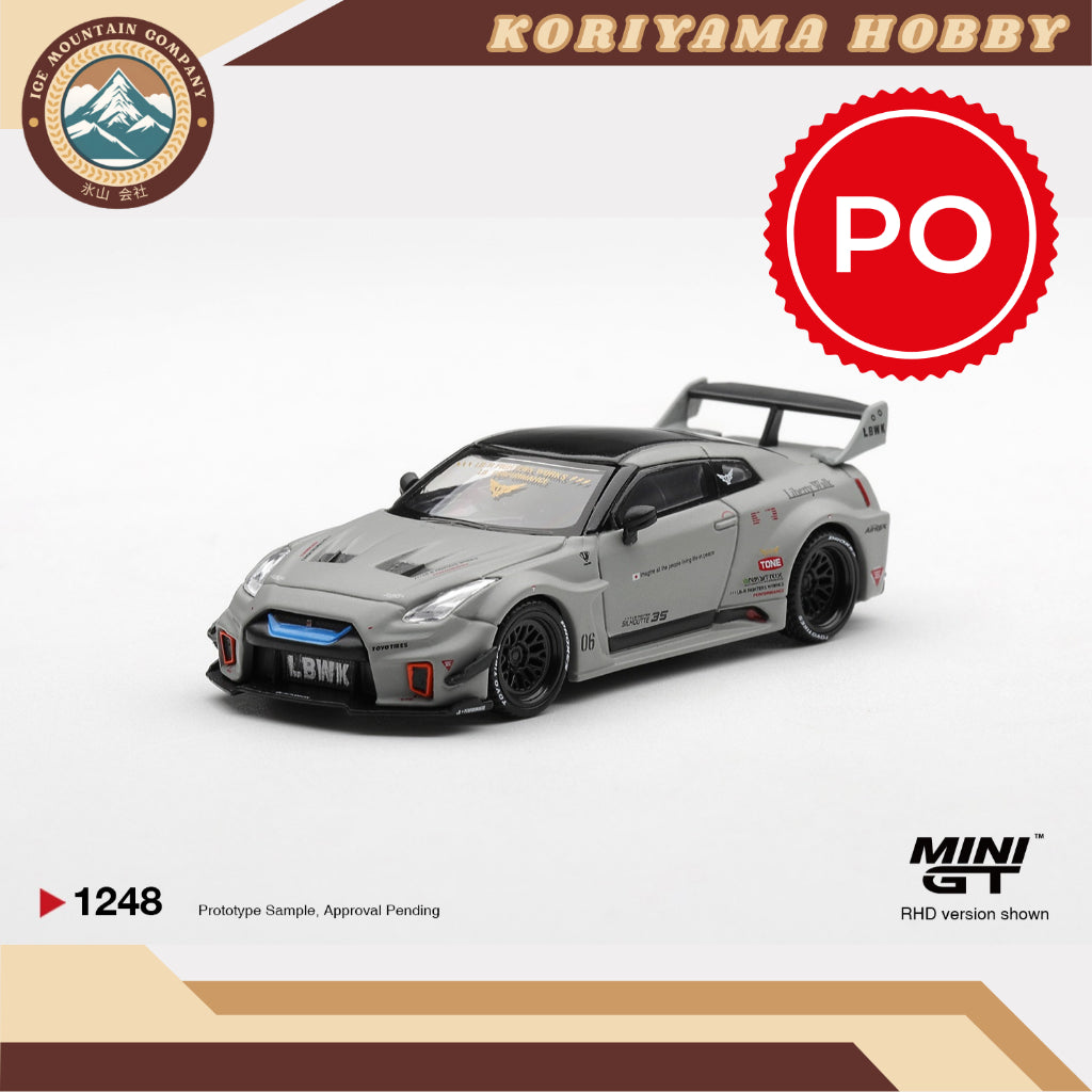 Mini GT 1248 NISSAN LB-Silhouette WORKS GT 35GT-RR Ver.1 Matt Grey MiniGT