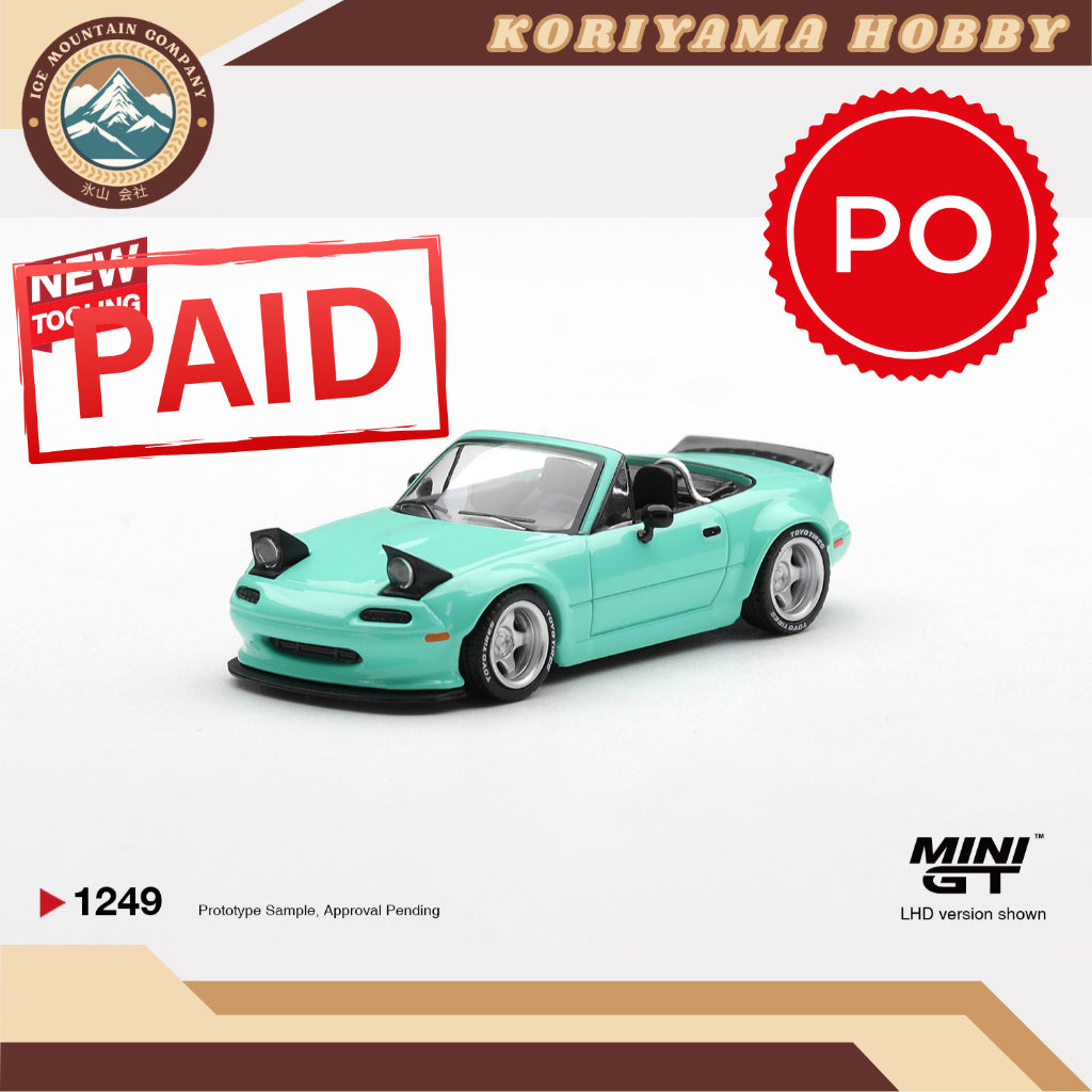 Mini GT 1249 Mazda MX-5 (NA) Pandem Mint Green MiniGT