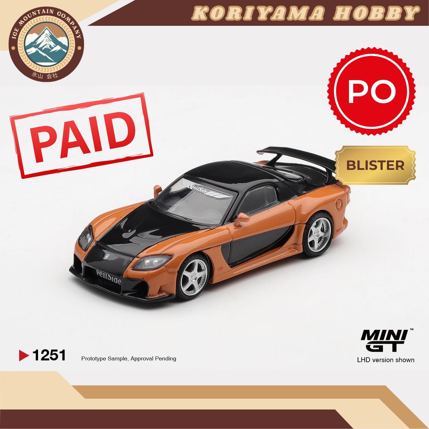 Mini GT 1251 Mazda RX-7 VeilSide Fortune "The Fast and the Furious: Tokyo Drift" Han Seoul-Oh / Blister Packaging MiniGT