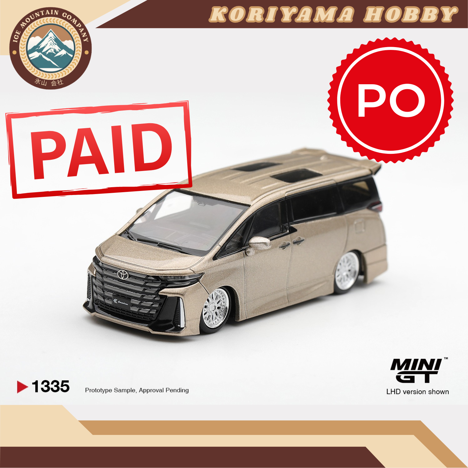 Mini GT 1335 Toyota Vellfire 40 KUHL Gold Metallic MiniGT